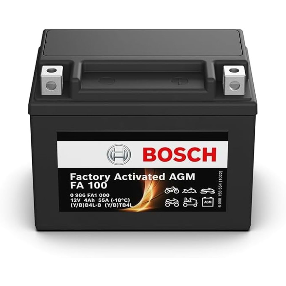 12V/ 4 AH AGM BOSCH MOTOR AKÜSÜ - FA100