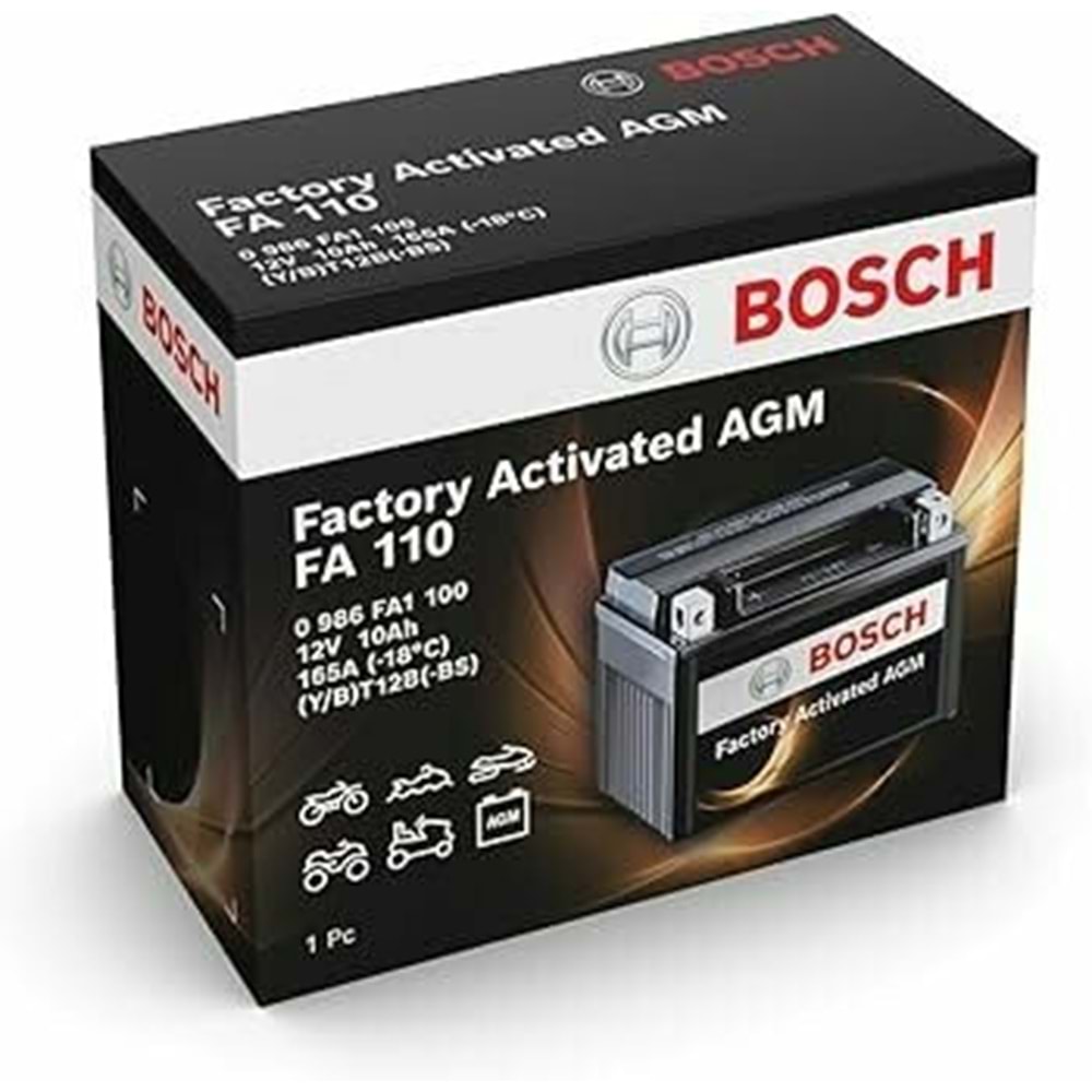 12V/ 10 AH BOSCH MOTOR AKÜSÜ - FA110