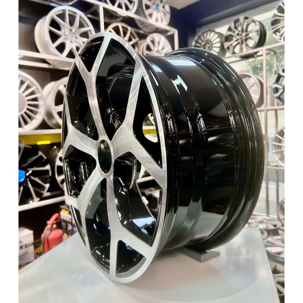 AGT 15 JANT 6.5 İNÇ ET38 5*108 63.4 GLOSS BLACK DIAMOND JANT MODELİ - 15019