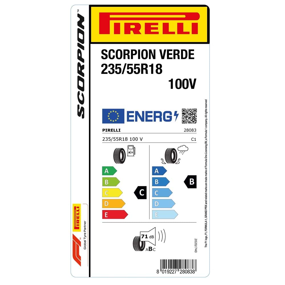 PİRELLİ 235/55R18 100V SCORPION VERDE (C-B-71) LASTİK 2025