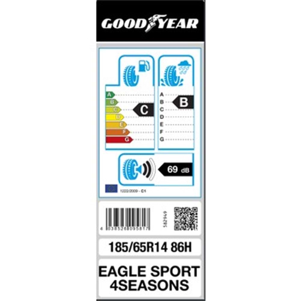 GOODYEAR 185/65R14 86 H EAGLE SPORT 2 SEOSANS (C-B-70) LASTİK 18/22