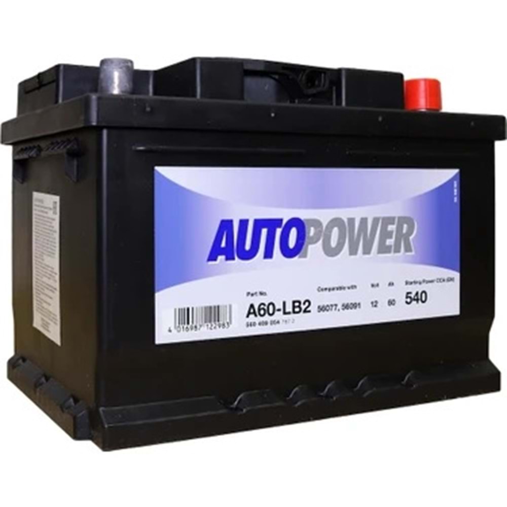 AUTO POWER 12 60 AH 540 L2 AKÜ