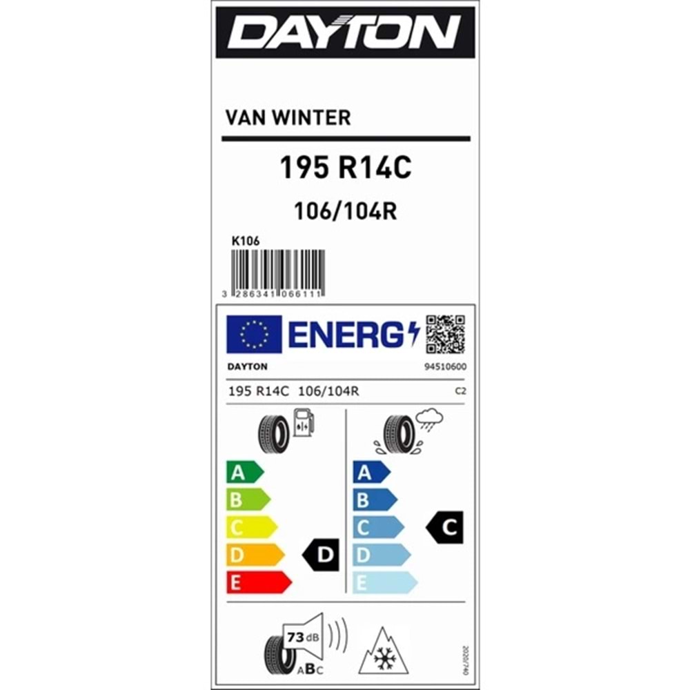 DAYTON 195R14 C 8 PR 106/104 VAN (D-B-71) LASTİK 2024