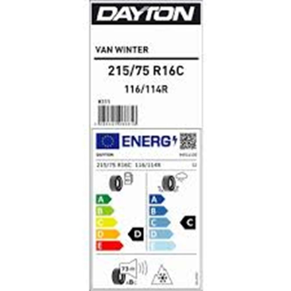 DAYTON 215/75R16 C 116/114 R VAN (C-B-71) LASTİK 2024
