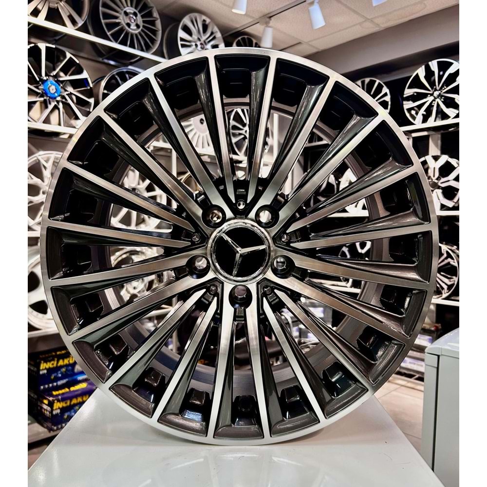 R1K 17 JANT 7.5 İNÇ ET35 5*112 66.6 MERCEDES GUM METAL JANT MODELİ