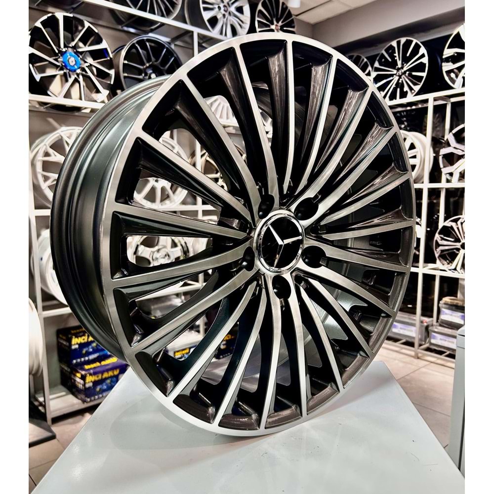 R1K 17 JANT 7.5 İNÇ ET35 5*112 66.6 MERCEDES GUM METAL JANT MODELİ