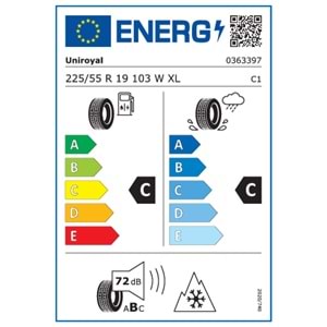 UNİROYAL 225/55R19 99V FR RAİN SPORT 5 (C-A-71) LASTİK 2025