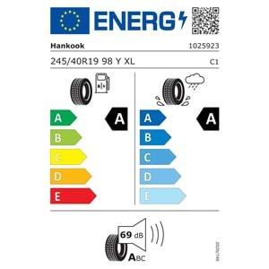 HANKOOK 245/40R19 98Y XL VENTUS S1 EVO3 K127 (A-A-69) LASTİK 2025