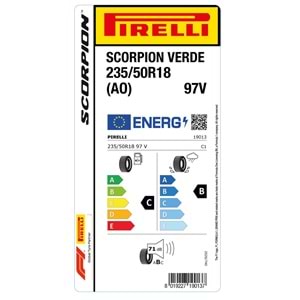 PİRELLİ 235/50R18 97V SCORPION VERDE (AO) AUDI LASTİK 2025