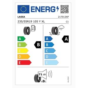 LASSA 235/55R19 105Y XL COMPETUS H/P2 (C-B-72) LASTİK 2024