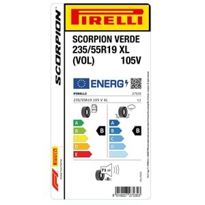 PİRELLİ 235/55R19 105V XL SCORPION VERDE (B-B-71) LASTİK 2025
