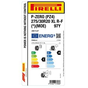 PİRELLİ 275/30R20 97Y XLr-f(*)(MOE)MERCEDES - BMW L.S. P-ZERO (PZ4) (C-A-69) LASTİK 47/25