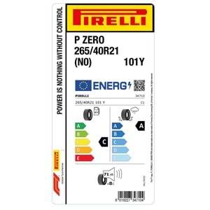 PİRELLİ 265/40R21 101Y (N0) PZERO (C-A-71) LASTİK
