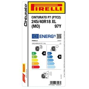 PİRELLİ 245/40R18 97Y XL (MO) CINTURATO P7 (P7C2) LASTİK 2025