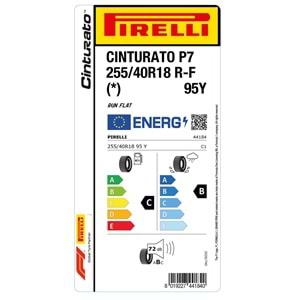 PİRELLİ 255/40R18 95Y R-F (*) BMW CINTURATO P7 (C-B-72) LASTİK 13/25