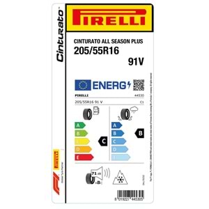 PİRELLİ 205/55R16 91V CINTURATO ALL SEASON PLUS (C-B-71) LASTİK 2025