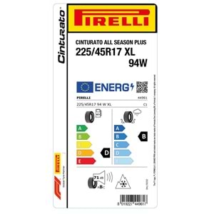 PİRELLİ 225/45R17 94W CINTURATO ALL SEASON PLUS (D-B-71) LASTİK 2025