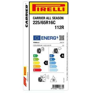 PİRELLİ 225/65R16 C 112R CARRIER ALL SEASON (C-A-70) LASTİK 2025