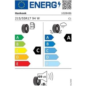 HANKOOK 215/55R17 94W VENTUS PRİME 4 K135 (C-A-69) LASTİK 2025