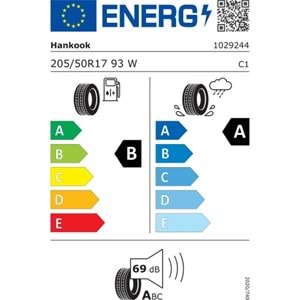 HANKOOK 205/50R17 93W XL VENTUS PRİME 4 K135 (B-A-69) LASTİK 2025