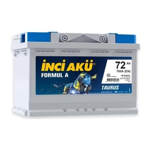 İNCİ AKÜ 12 72 AH FORMUL A TAURUS (TIRNAKSIZ) AKÜ