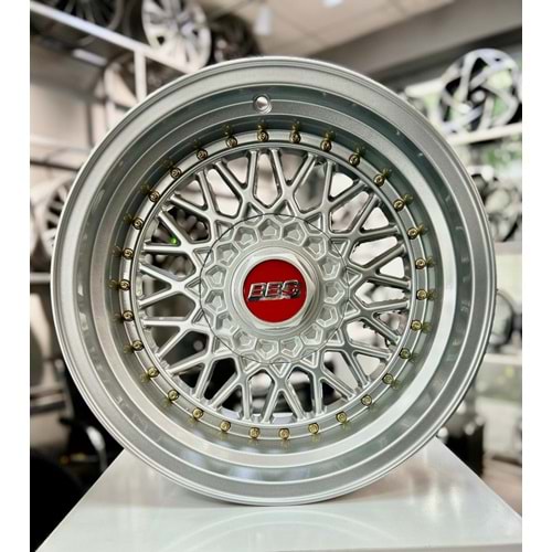 GZM434 16 JANT 9 İNÇ ET15 4*100 73.1 BBS SILVER GOLD VİDALI JANT MODELİ