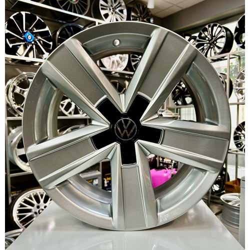 R1 16 JANT 7 İNÇ ET35 5*120 65.1 VOLKSWAGEN TRANSPORTER SILVER KAPAKLI JANT MODELİ