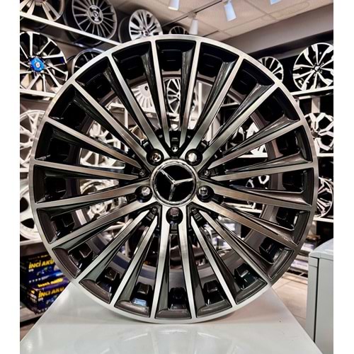 R1K 17 JANT 7.5 İNÇ ET35 5*112 66.6 MERCEDES GUM METAL JANT MODELİ