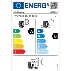 CONTİNENTAL 195/60R18 96H CEC 6 R (A-B-72) LASTİK 2025