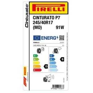 PİRELLİ 245/40R17 91W (MO) CINTURATO P7 (D-B-71) MERCEDES LASTİK 2025