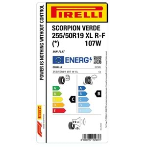 PİRELLİ 255/50R19 107W XL r-f (*) BMW SCORPION VERDE LASTİK