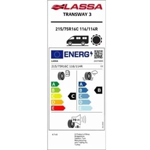 LASSA 215/75R16 C 116/114 R TRANSWAY 3 (C-B-70) LASTİK 2024