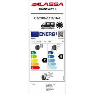 LASSA 215/75R16 C 116/114Q TRANSWAY (C-C-70) LASTİK 2023