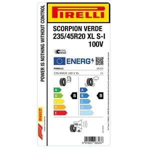 PİRELLİ 235/45R20 100V XL s-i SCORPION VERDE (B-B-70) LASTİK 2025