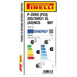 PİRELLİ 255/35R21 98Y XL (AO)ncs S.C. AUDI P-ZERO (PZ4) (C-B-70) LASTİK 2025