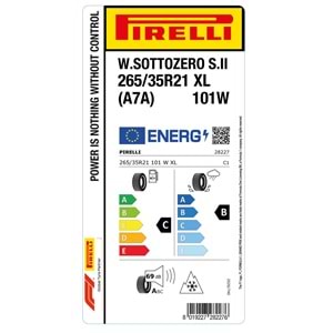 PİRELLİ 265/35R21 101W XL (A7A) WINTER 270 SOTTOZERO SERIE II LASTİK 2025