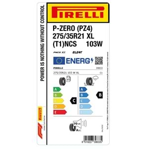 PİRELLİ 275/35R21 103W XL T1 NCS ELT L.S. P-ZERO (PZ4)(C-B-A) LASTİK
