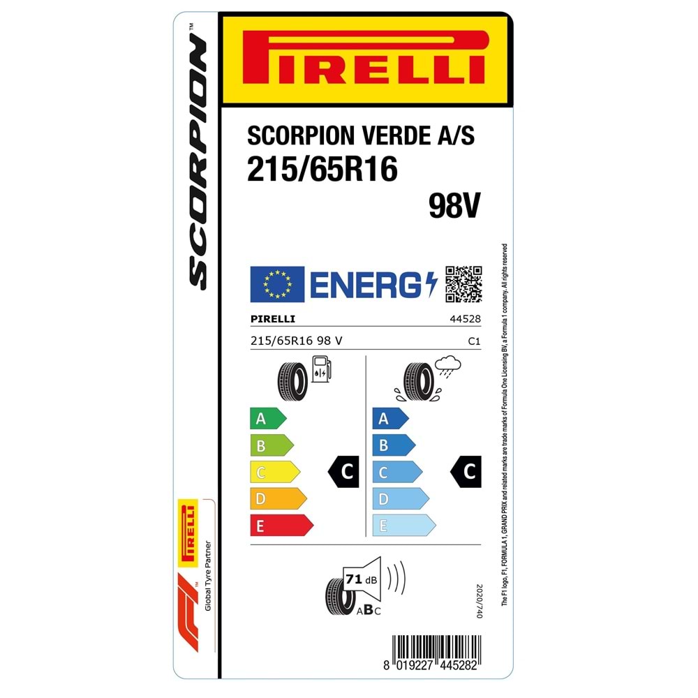PİRELLİ 215/65R16 98V SCORPION VERDE ALL SEASON (C-C-71) LASTİK 35/25