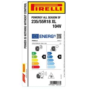 PİRELLİ 235/55R18 104V XL POWERGY ALL SEASON SF (B-B-71) LASTİK 2025