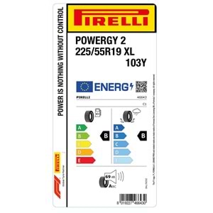 PİRELLİ 225/55R19 103Y XL POWERGY 2 (B-B-69) LASTİK 2025
