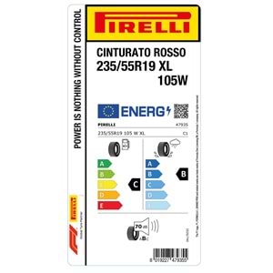 PİRELLİ 235/55R19 105W XL CINTURATO ROSSO (C-B-70) LASTİK 2025