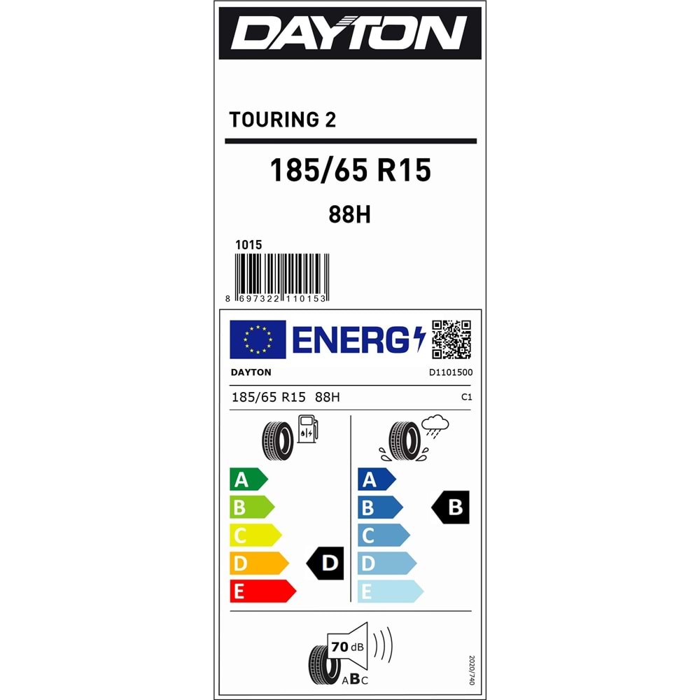 DAYTON 185/65R15 88H TOURİNG 2 (D-B-70) LASTİK 2025