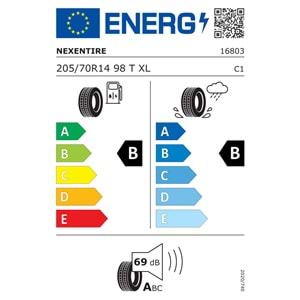 NEXEN 205/70R14 98T XL N BLUE HD PLUS (B-B-69) LASTİK 2024