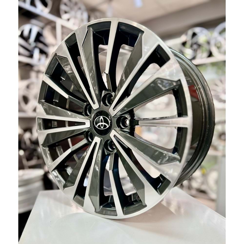 R1 16 JANT 7 İNÇ 5*114.3 60.1 TOYOTA COROLLA GUN METAL JANT MODELİ